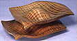 LIDDED BOX FIDDLEBACK BLACKWOOD